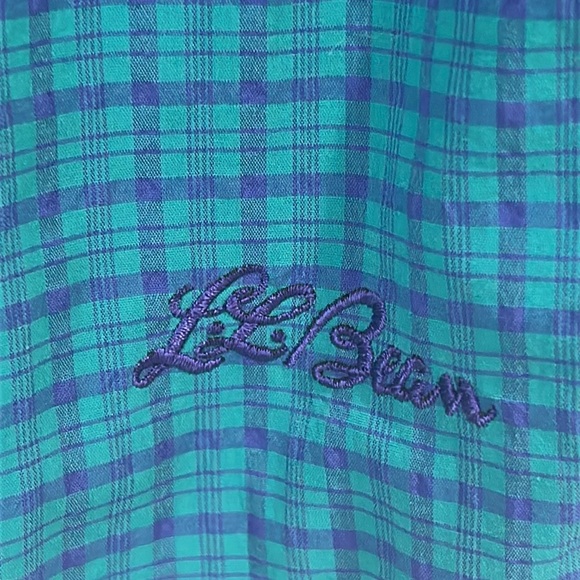 Vintage L.L. Bean Plaid Lightweight Anorak Pullover Hooded Jacket with Pockets M - Picture 6 of 8
